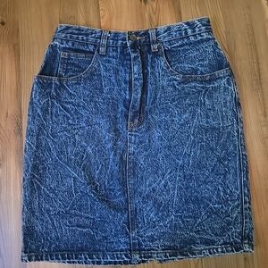 Vintage Silver Jeans Blue Denim Pencil Skirt